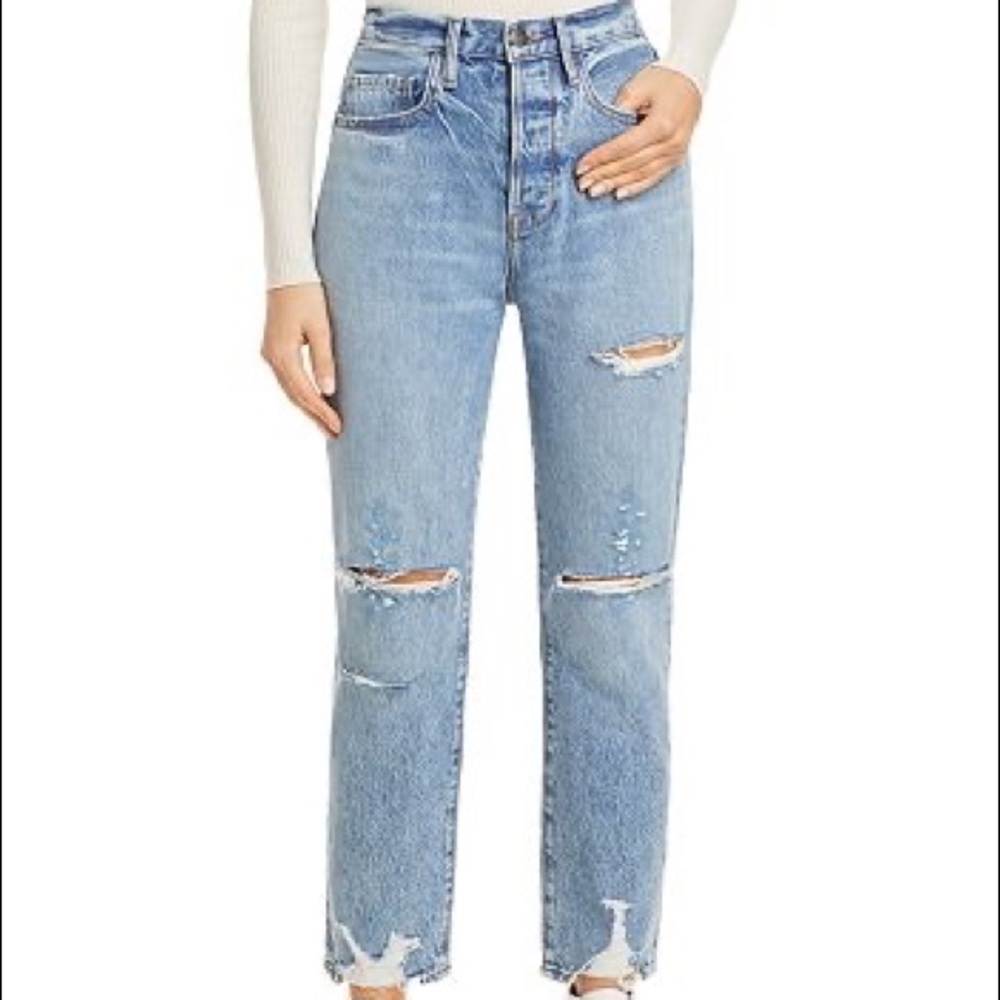 Frame “Le Original” jeans in Blue Cascade Rips